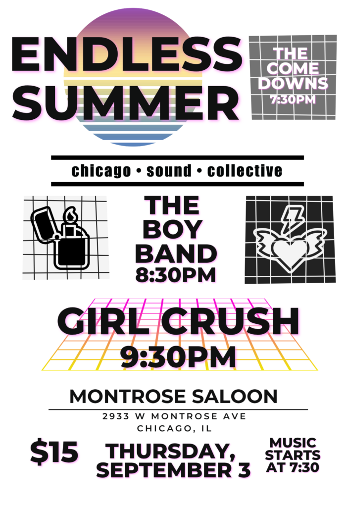 See Girl Crush and The Boy Band Live at Montrose Saloon in September!